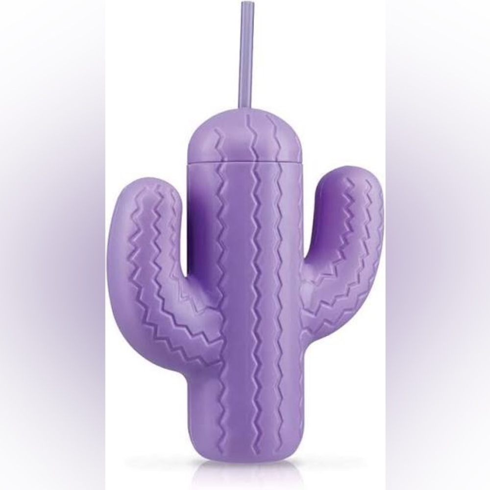 Purple Cactus-Shaped Water Bottle